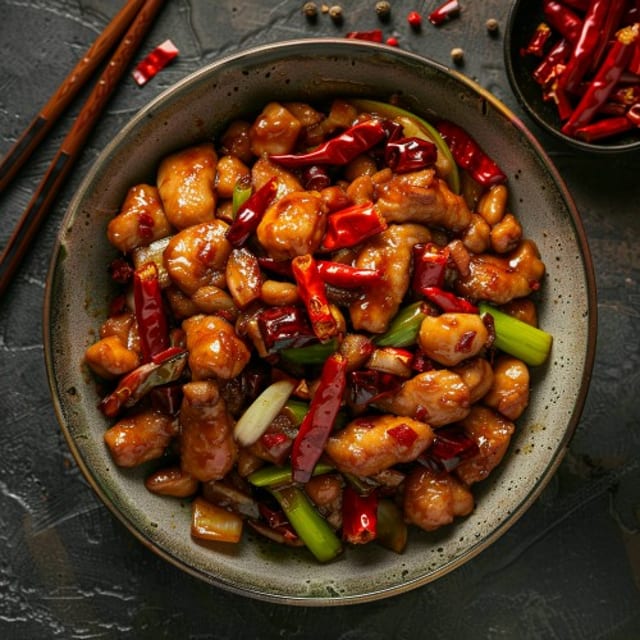 108. Chicken with Kung Po Sauce.